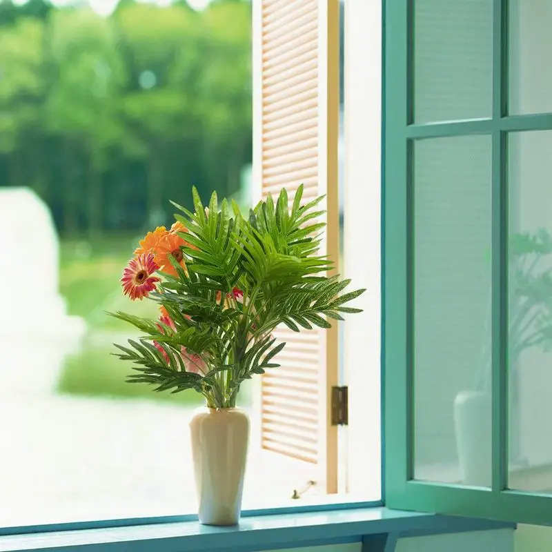 Ярко искусственные растения Пальмовая зелень дерево для домашнего декора сад