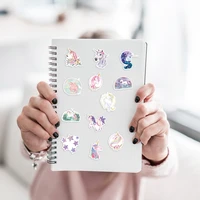 50 pcs waterproof pvc decorative stationery stickers for cute colorful glitter unicorn stickers laptops notebook skateboard