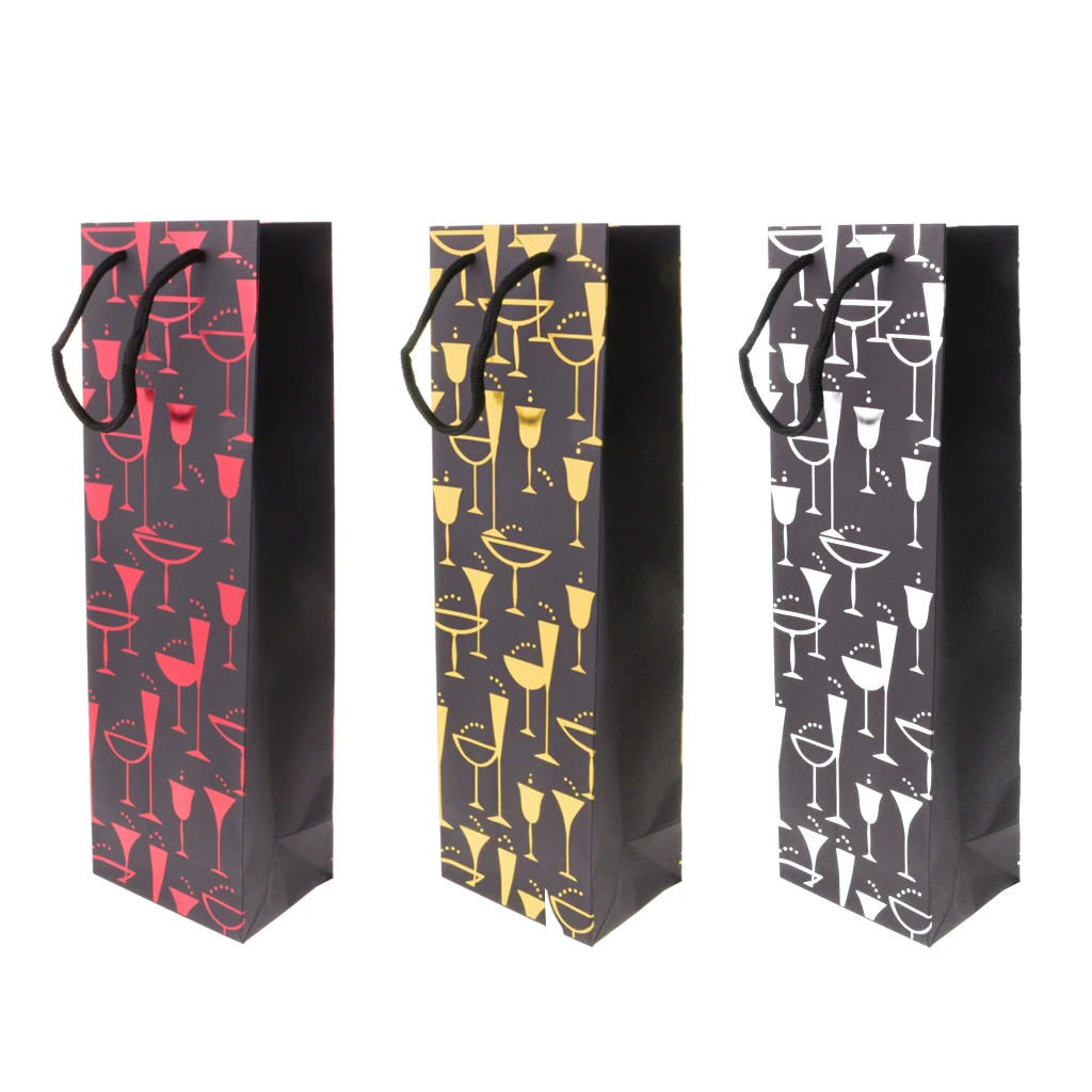 5 штук винных бумажных пакетов ликерная бутылка подарочная упаковка для