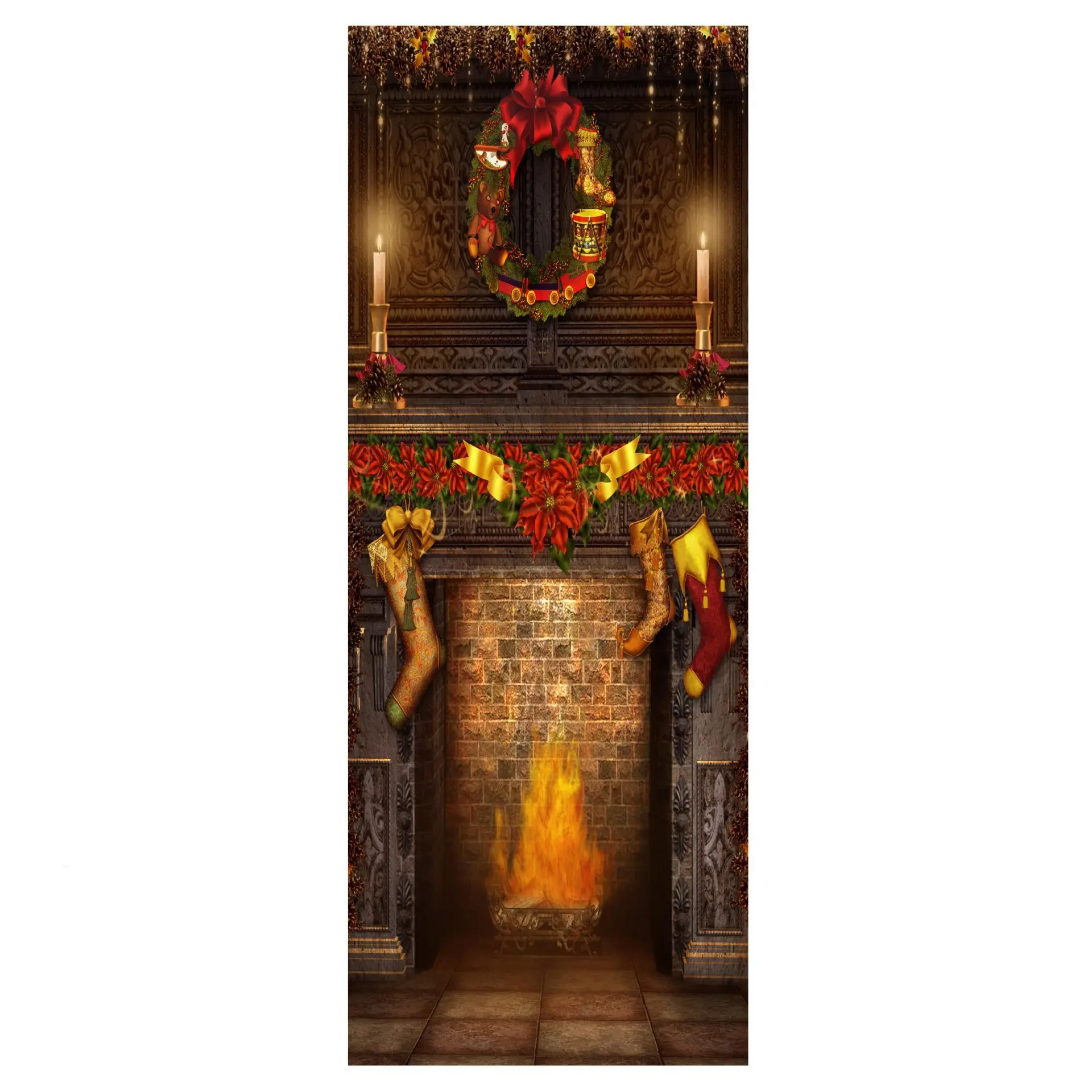 3D Fireplace Pictures On Match Box The Door Is Stuck Can The Move Water Wall Sticker Bedroom A Living Room Diy Wallpaper 008