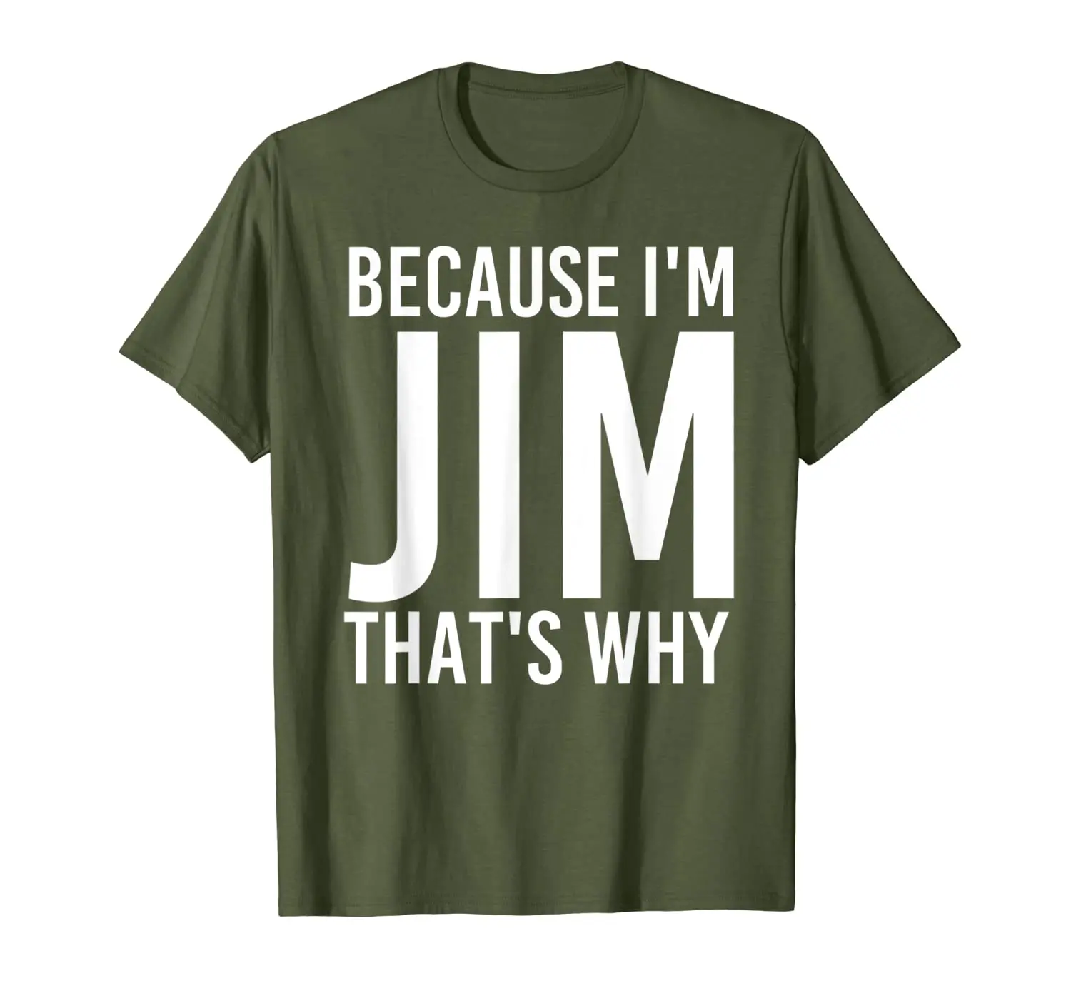 

BECAUSE I'M JIM THAT'S WHY Fun Funny Gift Idea T-Shirt
