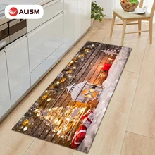 Non-slip Flannel Kitchen Mat Christmas Decoration For Home Bathroom Entrance Door Mat Bedroom Mats Living Room Floor Rug Carpet (4)