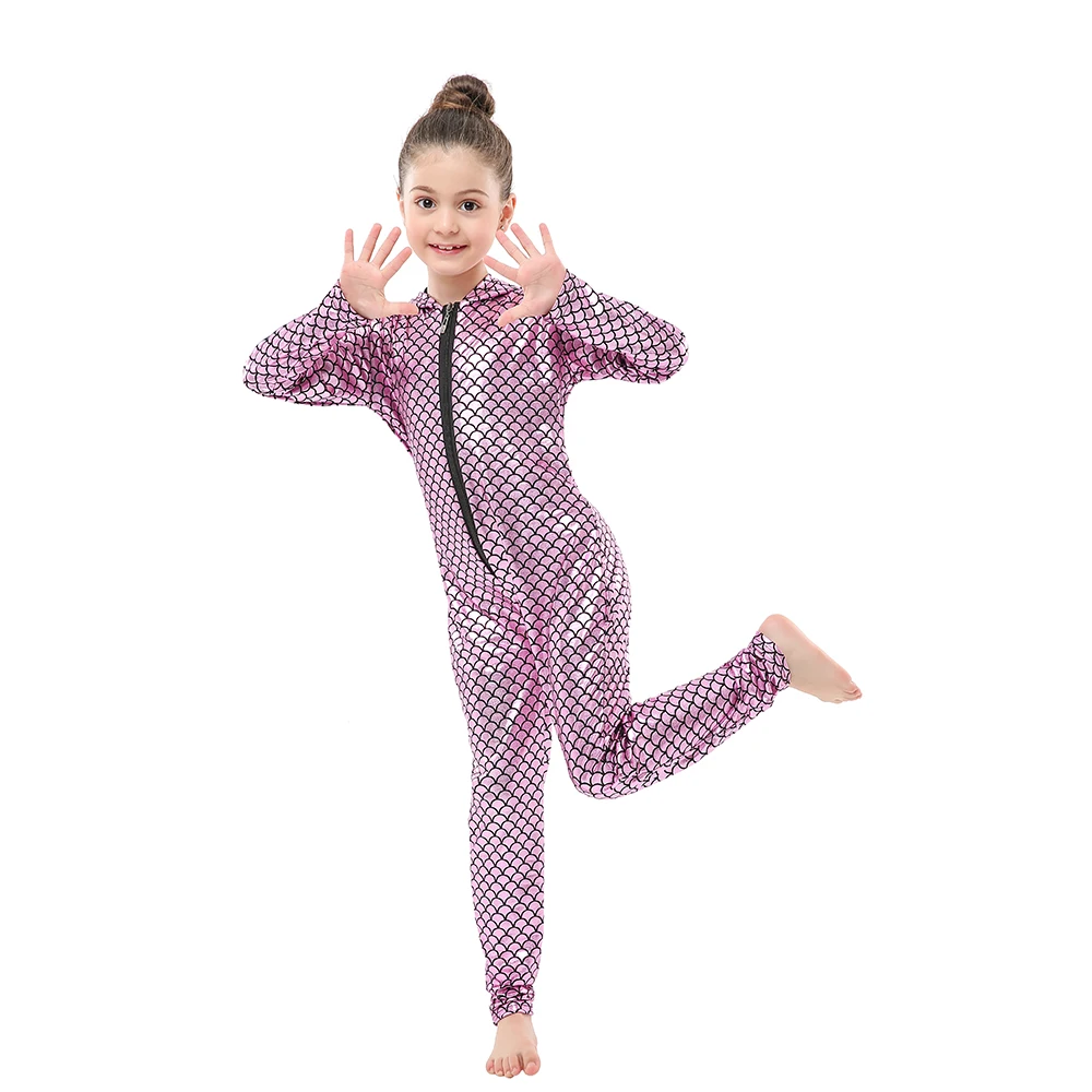 Детский костюм русалки из искусственной лайкры боди латекса эластичное на