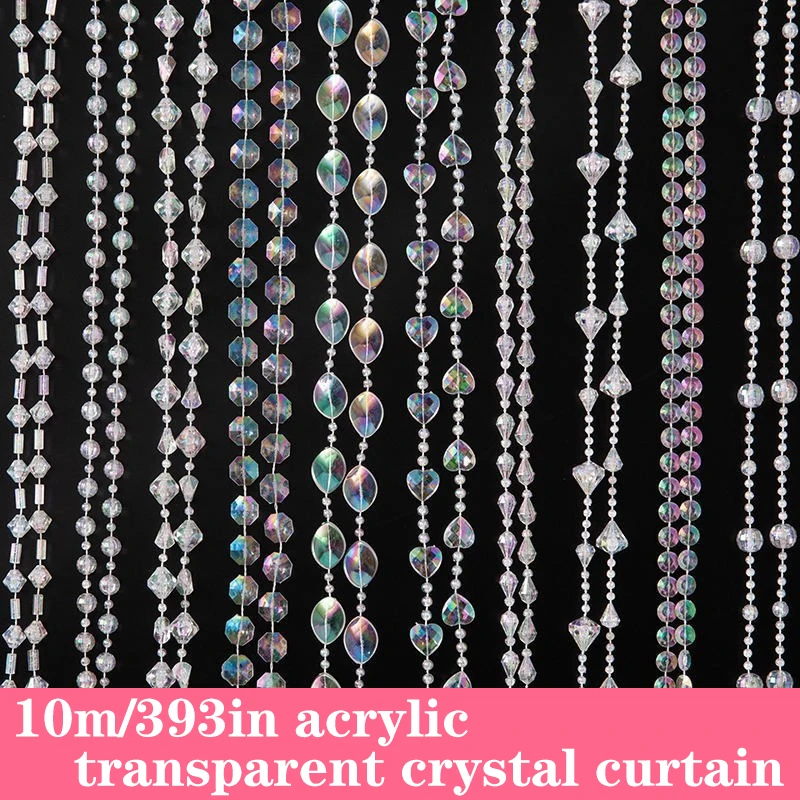 Акриловая прозрачная Хрустальная Гирлянда-занавеска подвесная люстра на