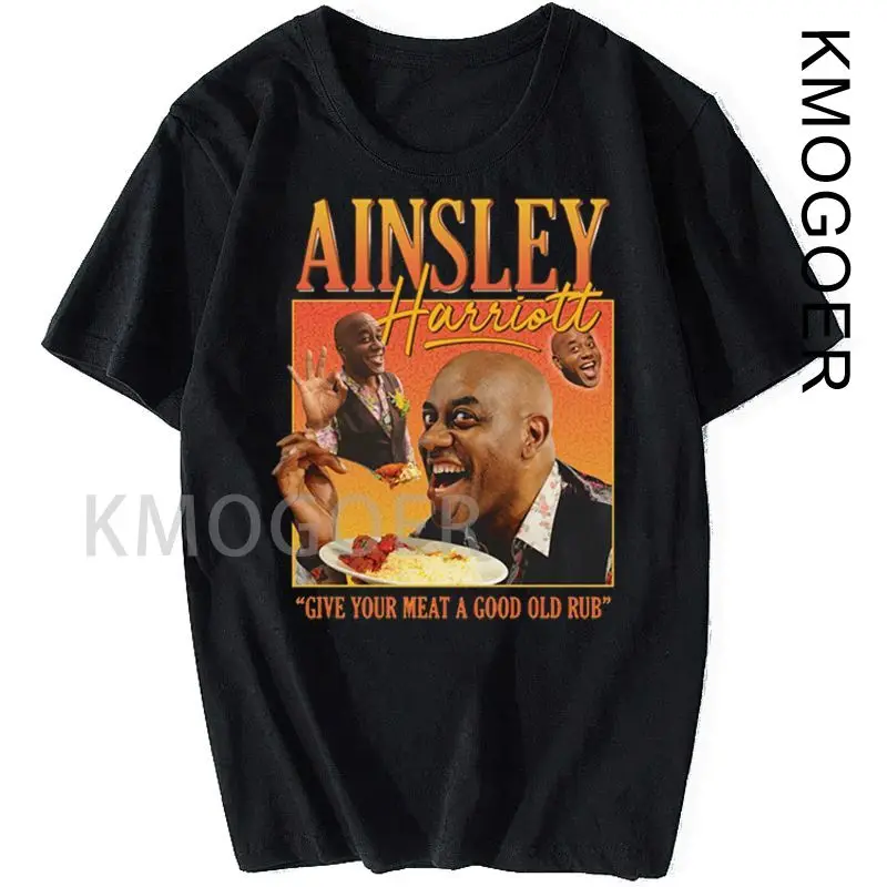 Винтажная Футболка Ainsley Harriott мужская летняя мультяшная одежда футболка в стиле
