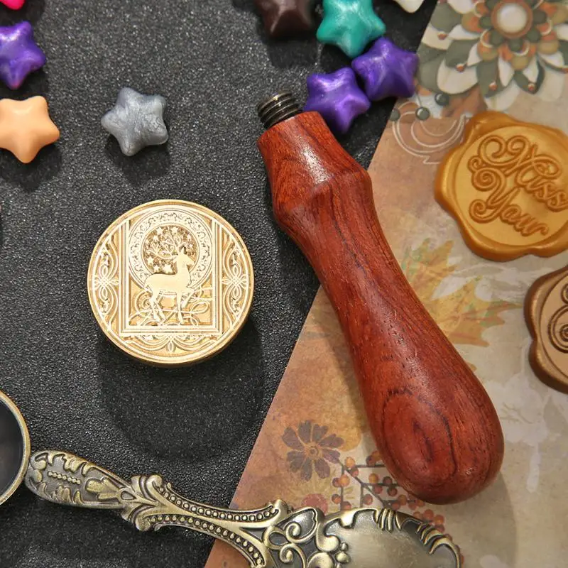 Деревянный штамп в стиле ретро нежные и легкие штампы античном с узором животных