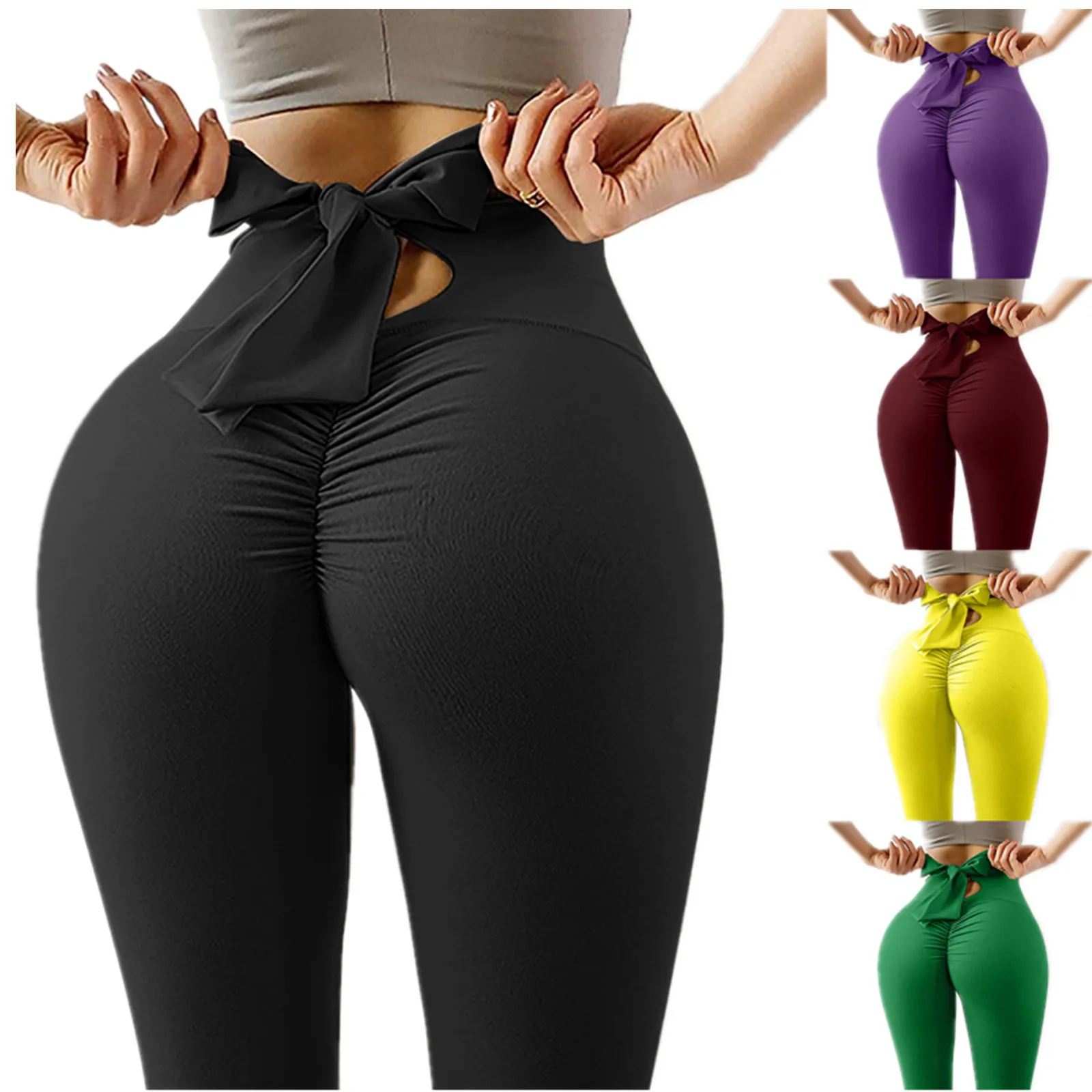 

Модные женские Однотонная одежда в стиле «Хип-лифтинг, эластичные, для фитнеса, пробежек, занятий йогой, штаны для женщин Спортивная футболк...