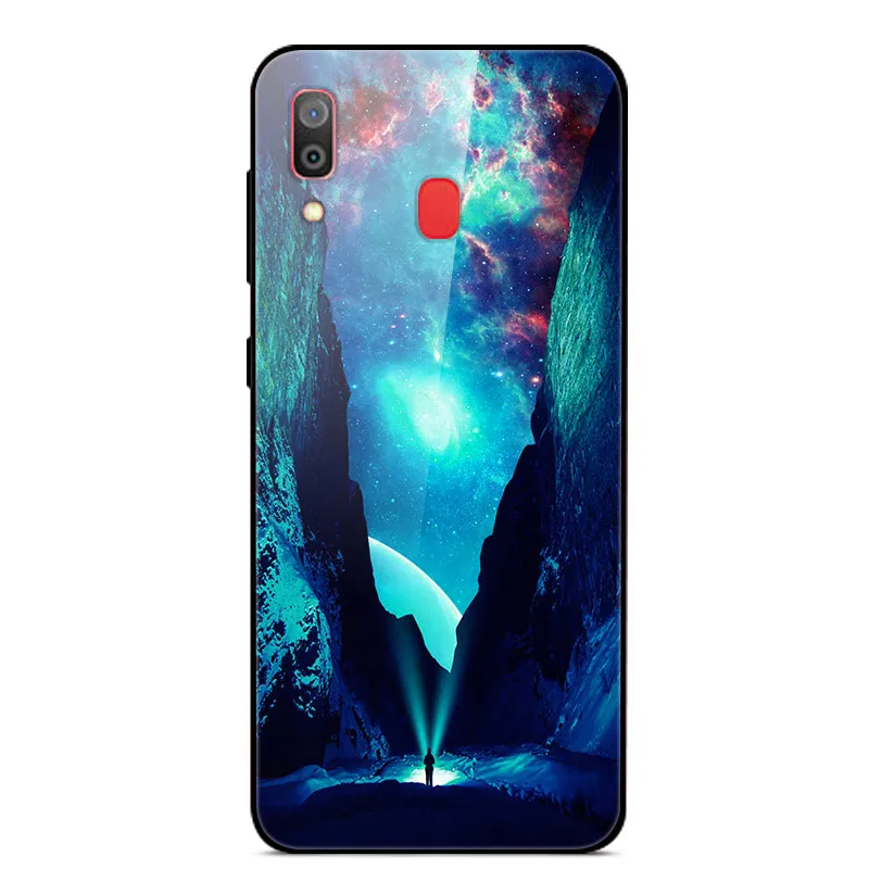 59 B для samsung Galaxy A30 чехол A 30 стеклянный жесткий чехол для телефона s для samsung Galaxy A30 чехол A20 Мягкий Бампер закаленное покрытие 6,4 - Цвет: 59