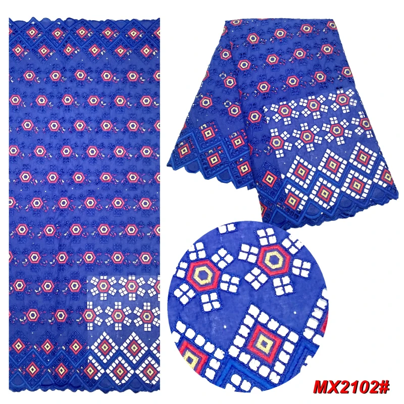 

Nigerian lace Fabric cotton Swiss Voile Lace high quality african voile lace with stones 5yards/lot