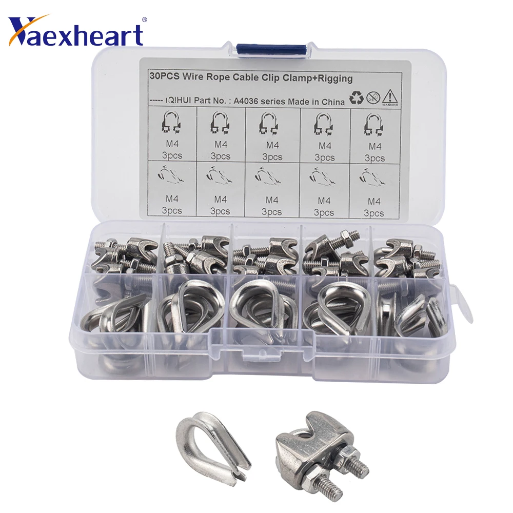 

Cable/Rope Thimble & Clamp Set 1/8-Inch
