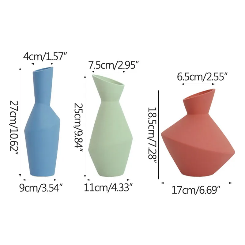 Nordic Ceramic Flower Vase Home Decoration Arrangement Creative Living Room Display Ornament Wedding Decorations Crafts | Дом и сад