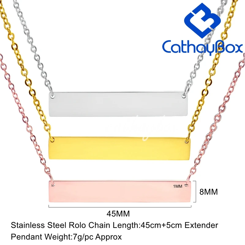 Женское ожерелье с подвеской из нержавеющей стали золотого цвета розового