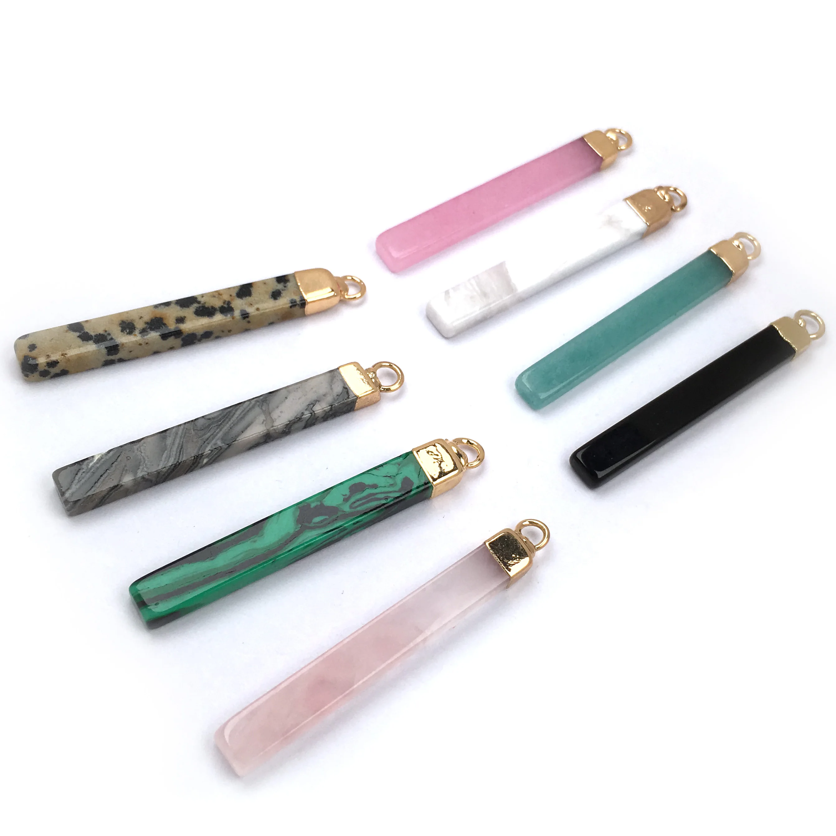 Подвеска из камня и хрусталя очаровательные прямоугольные Подвески для