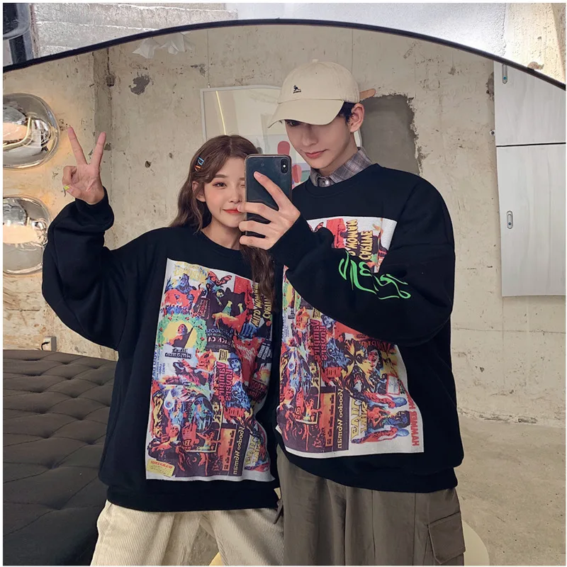 Новинка 2019 года сезон весна-осень Фирменное Рисование граффити корейский стиль