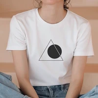 2021 vintage harajuku 90s graphic tees tops geometric theme tshirts women funny t shirt white tshirt female clothing