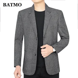 Мужской Клетчатый Блейзер Batmo, повседневные куртки в клетку, большие размеры, весна 2021