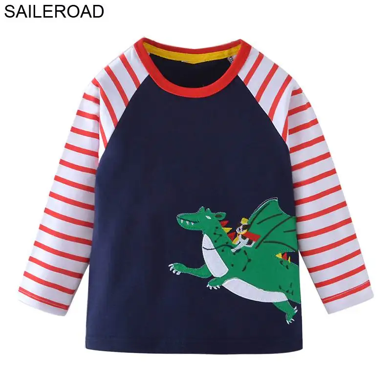 5426 same picture SAILEROAD/футболка с динозавром из мультфильма для мальчиков от 2 до 7 лет новые Весенние футболки для маленьких мальчиков, Infany хлопковая детская одежда - Цвет: 5426 same picture