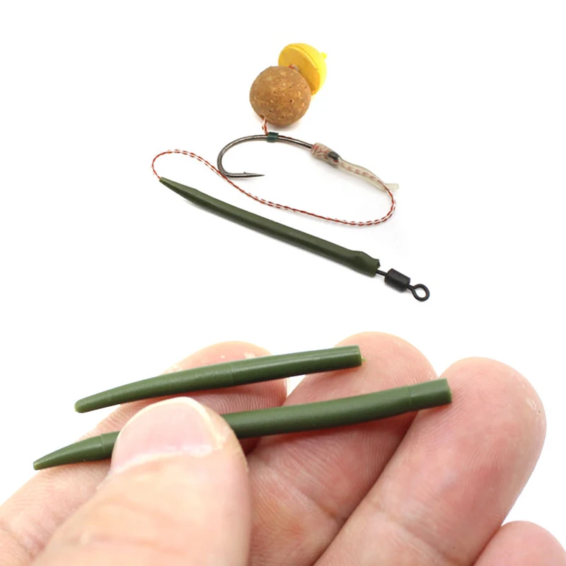 

30Pcs Terminal Carp Fishing Rubber Anti Tangle Sleeve Connect with Fishing Hook Pesca Carp Fishing Accessories Tackle Rig Making