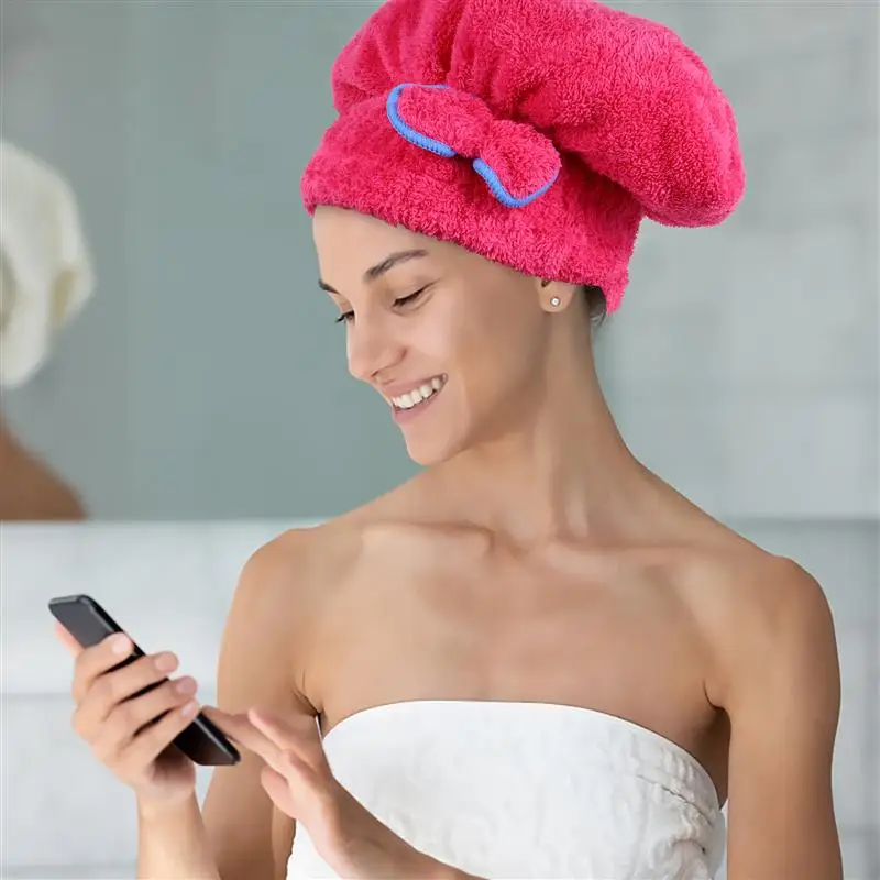 

4Pcs Soft Microfiber Hair Drying Caps Ultra Absorbent Fast Drying Hair Wrap