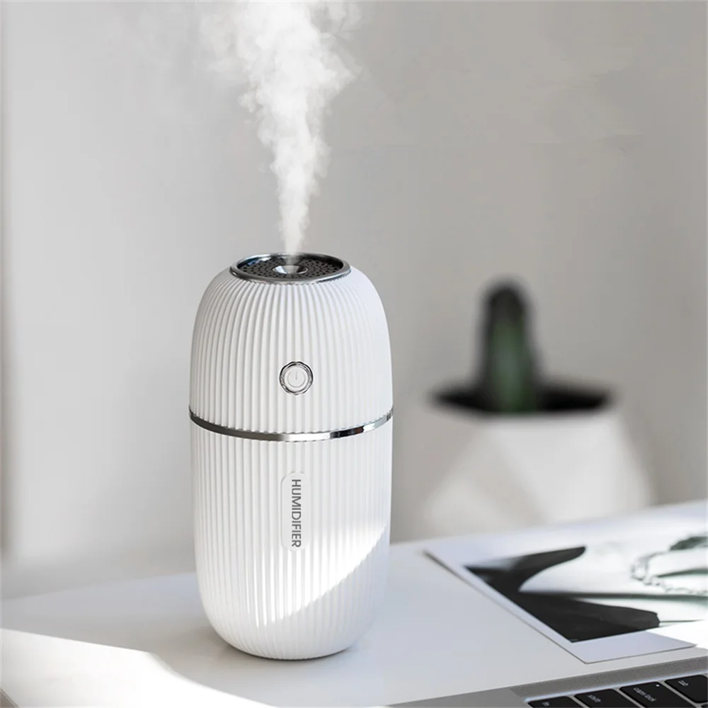 

Portable Simple Mini M Humidifier USB Home Car Purifier Air Diffuser Romantic Color Night Lamp 300ML Classic Columnar Humidifier
