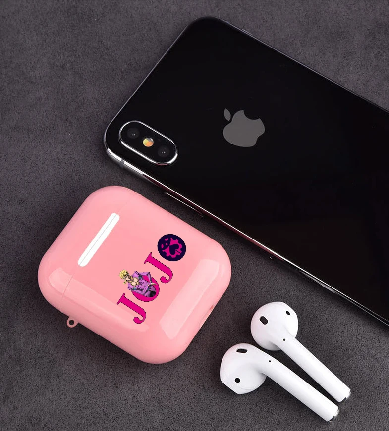 JoJo Bizarre Adventure Anime Bluetooth беспроводные наушники розовый чехол для Apple AirPods 1 2 3