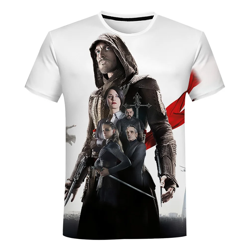 

Assassins Creed Summer Mens And Womens Short Sleeve 3D Printed Movie Theme Creative T-Shirt Oversized Hip Hop Cool Streetwear