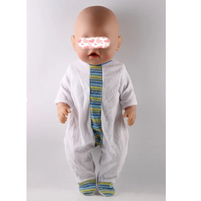 jumpsuit 4 Кукольные Костюмы Одежда для кукол подходит для 43 см детская кукла розовый медведь боди с сердечком для 17 дюймов кукла лучший подарок для девочки - Цвет: jumpsuit 4