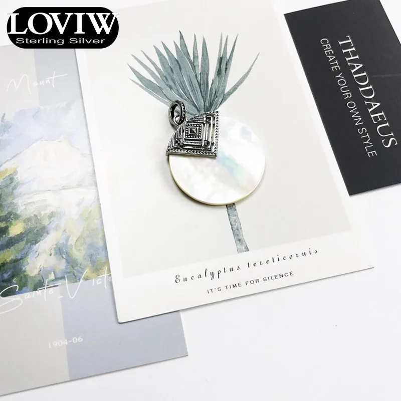 Подвеска с Африканским диском и перламутром новые зимние ювелирные изделия из