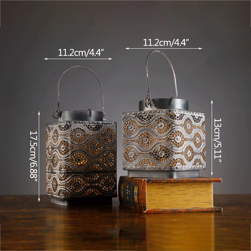 Винтаж лампа подсвечник полый узор подвесной светильник в стиле ретро