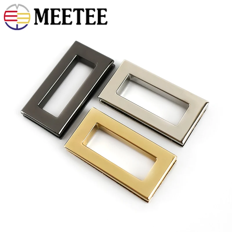 

Meetee 4/10pcs ID30.5mm Metal Square Eyelet Buckles Screw Corns O Ring Hook DIY Bags Gas Hole Strap Chain Belt Clasp Accessories