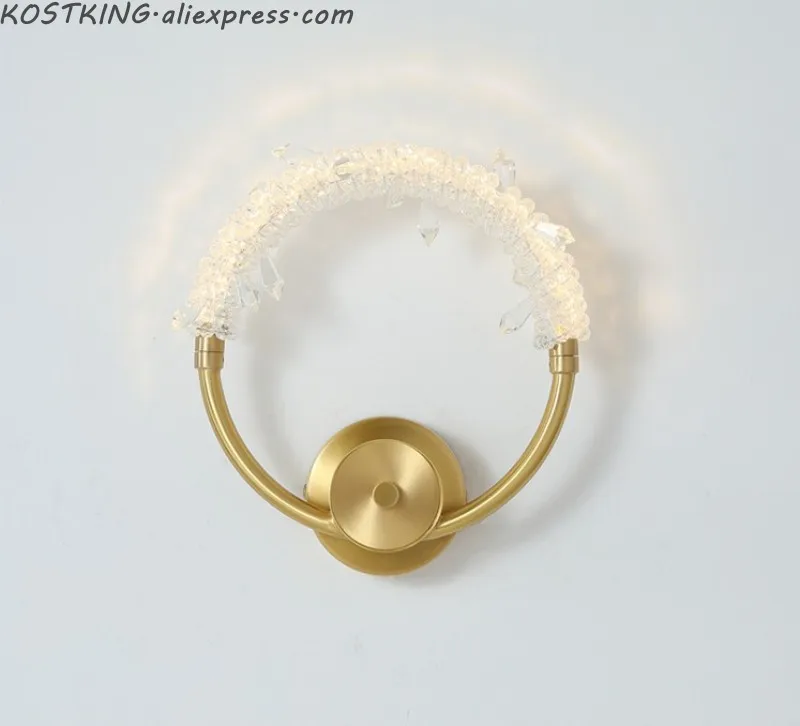 

Роскошные хрустальные настенные светильники, современная лампа для спальни, 220 В переменного тока, в, люстра, хрустальные светильники для пр...