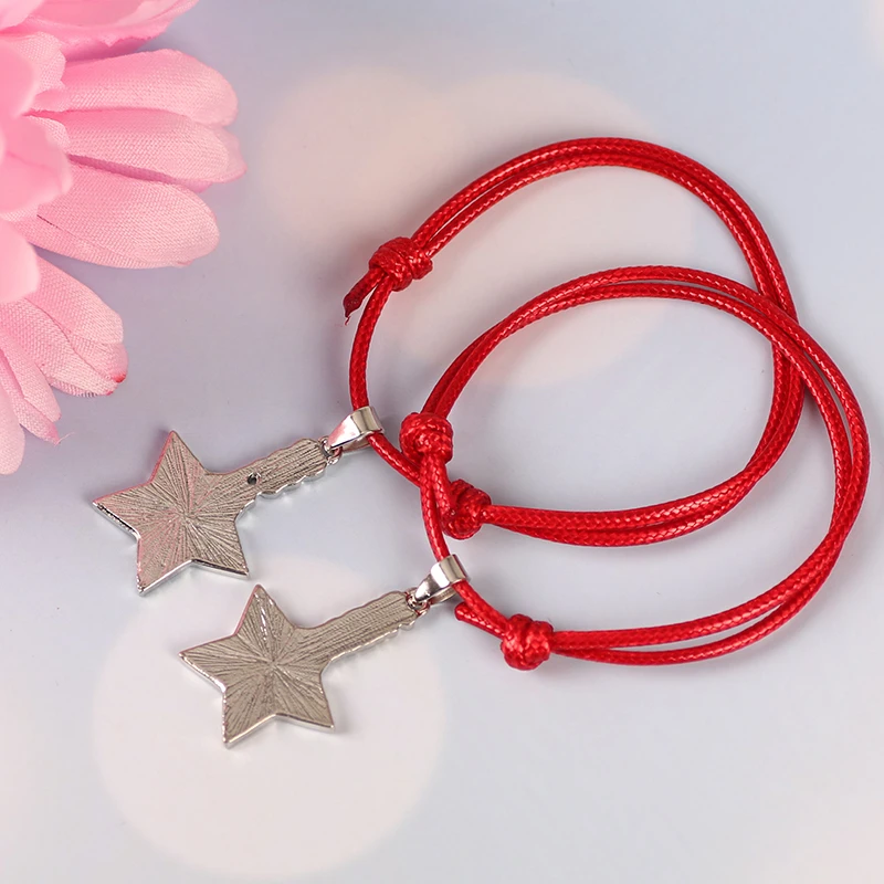 Best Friend комплект из 2 предметов браслет женский красный веревка звезда BFF кулон