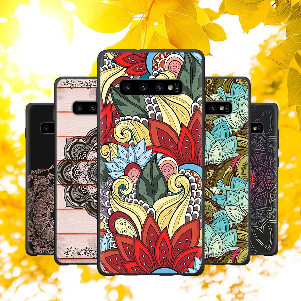 Мягкий силиконовый чехол для Samsung J4 J8 2018 J6 Plus J7 Duo A2 A20E A70S с цветами мандалы |