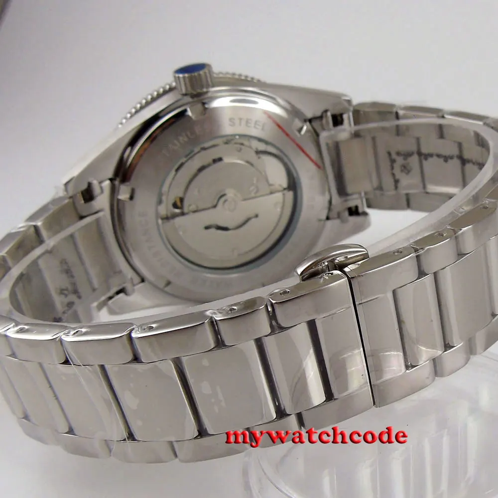 New corgeut 41mm mechanical automatic men wristwatch miyota 8215 movement sapphire crystal stainless steel band | Наручные часы