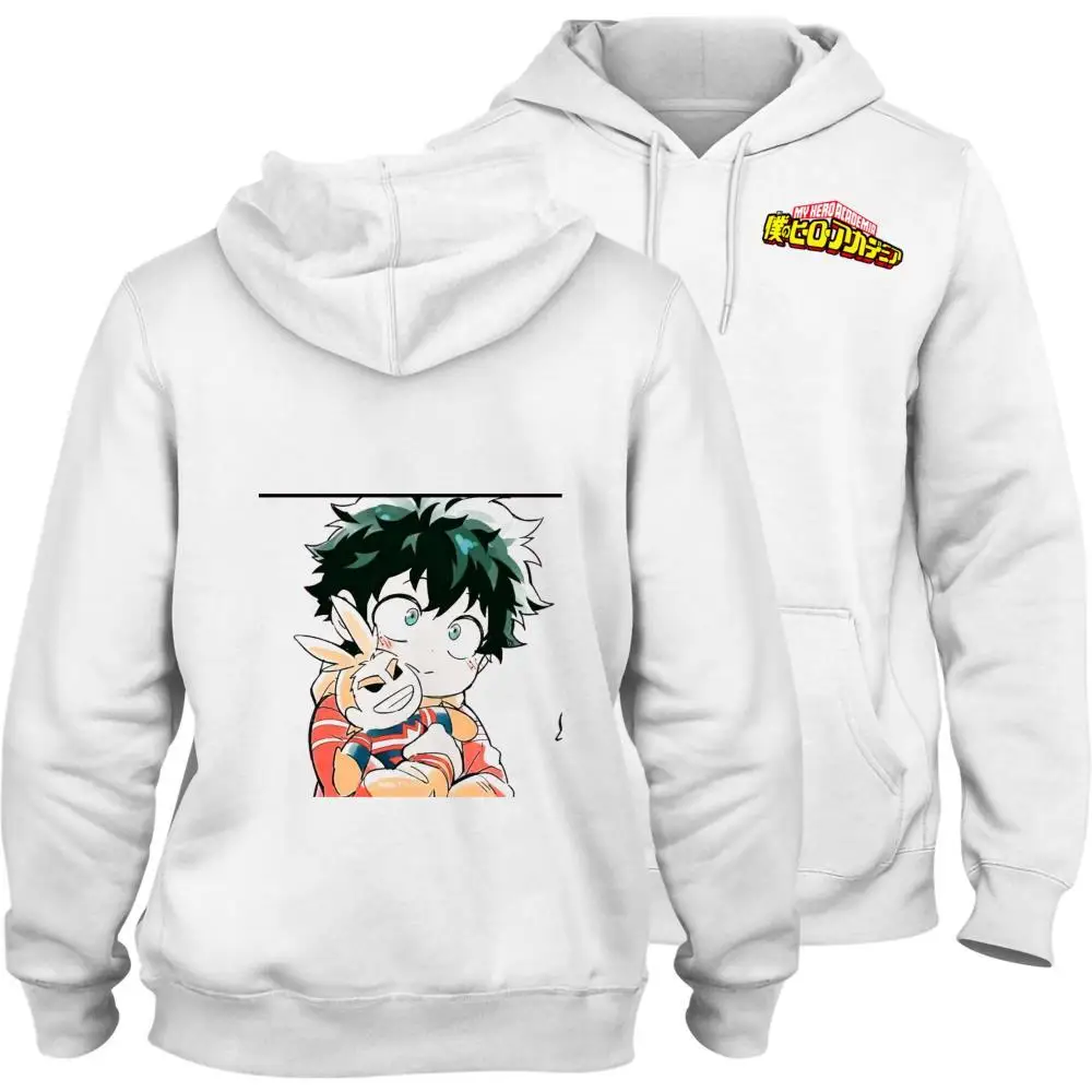 

My Hero Academia Printing Illustration Trendy Fleecy Hoody with Pocket Leisure Teen Sweater