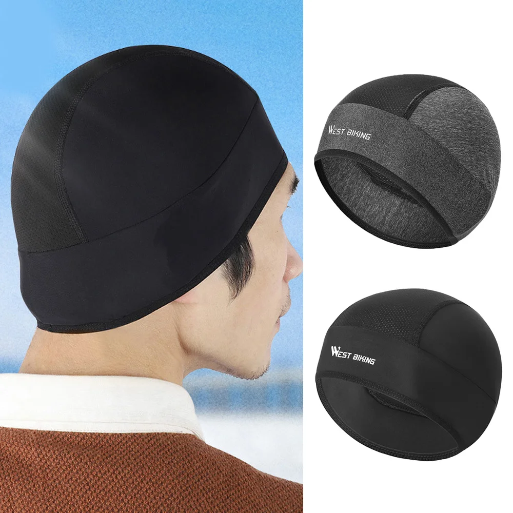 

BIKING Summer Cycling ice cap windproof head cover Thin inner cap Breathable quick-drying UV protection helmet liner Hat Cap