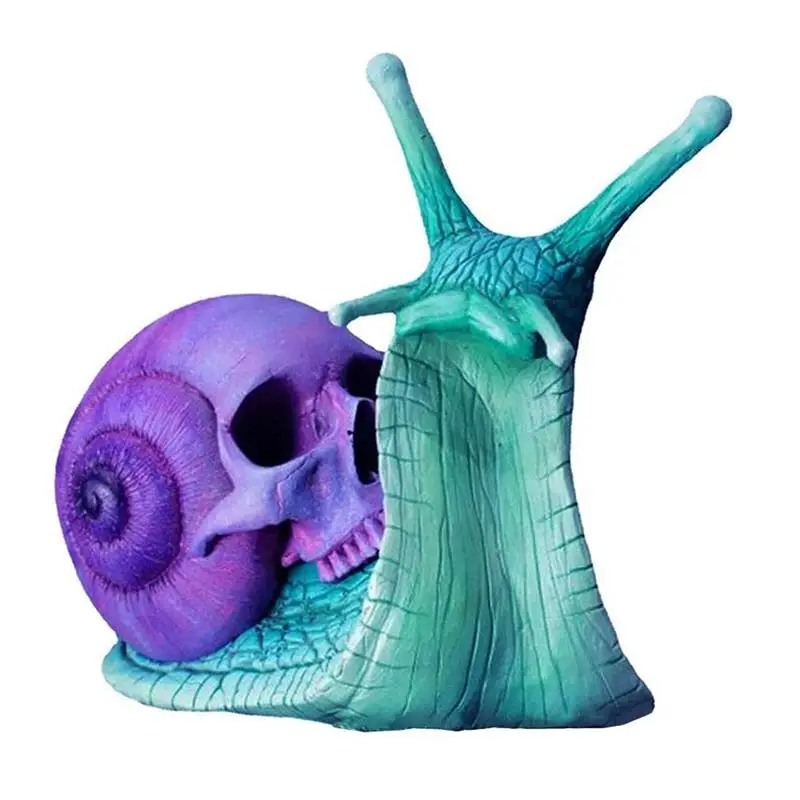 

Halloween Skeleton Snail Resin Crafts Snail Skeleton Sculpture Animal Ornaments For Garden Courtyard Potted Plants Snail Skull