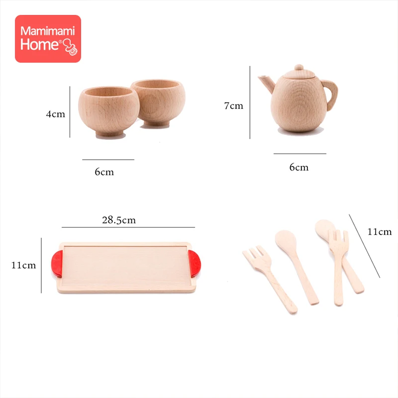Детская деревянная игрушка Монтессори из Букового дерева имитация кухонной