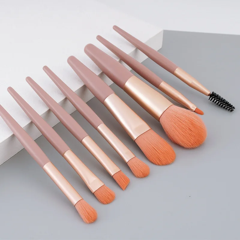 

8pcs Mini Makeup Brushes Portable Soft Hair Brush Set Eye Shadow Brush Beauty Makeup Brush Makeup Tool
