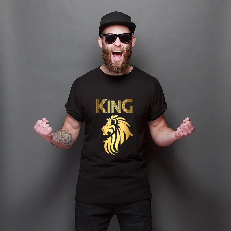 

Lion Jungle Cotton Graphic Tee-Shirt Streetwear Teenagers Tops Shirt Faddish Fitted T Shirts Boyfriend Gift