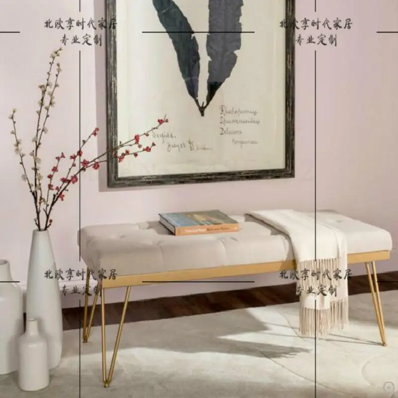 Скандинавский кованый стул для обуви барный магазин одежды диван табурет двери