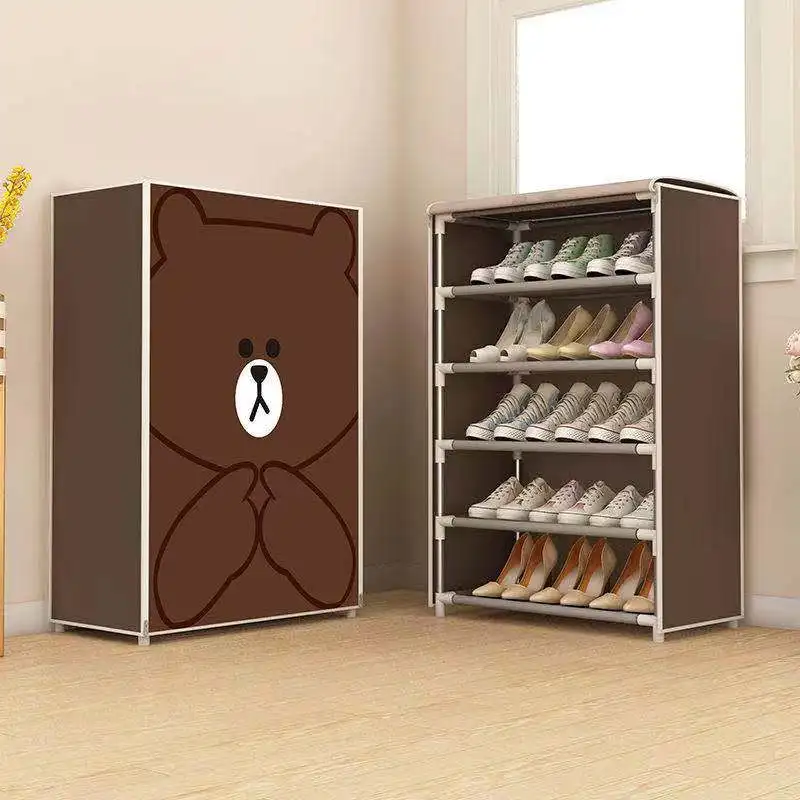 

Multilayer Shoes Rack Dustproof Nonwoven Fabric Hallway Entryway Shoe Cabinets Space Saving Cabinet Shoe Shelves with Zipper