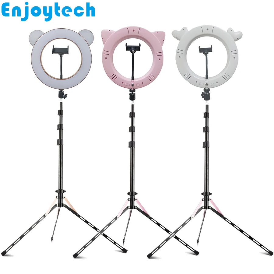 Держатель штатива из алюминиевого сплава кольцевая Светодиодная лампа вспышка