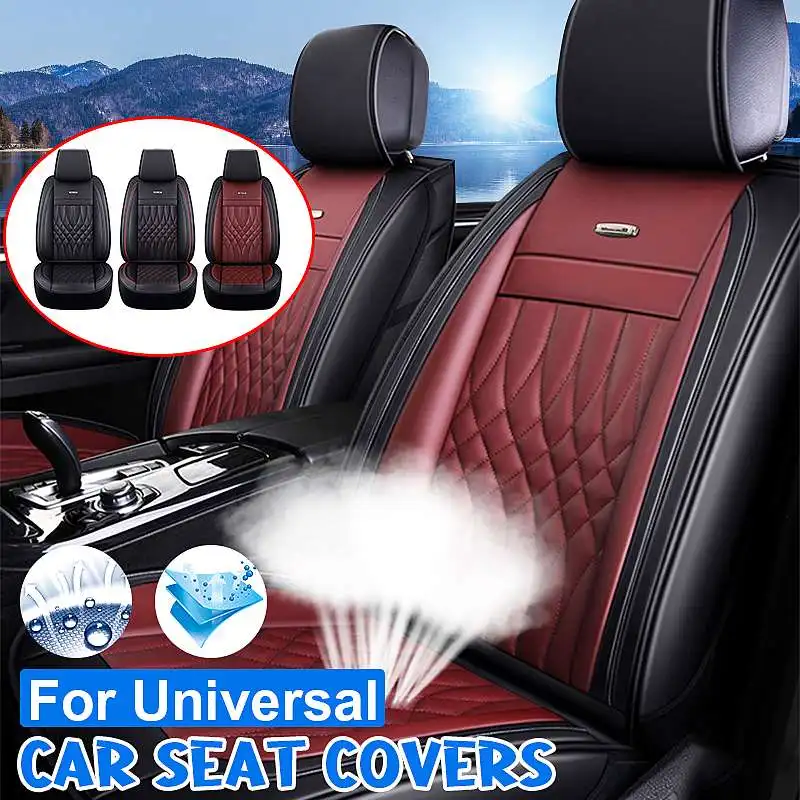 

NEW Universal Car Seat Cover Protector PU Leather Seat Back Cushion Pad Mat Backrest for Auto Interior Truck SUV Sedan