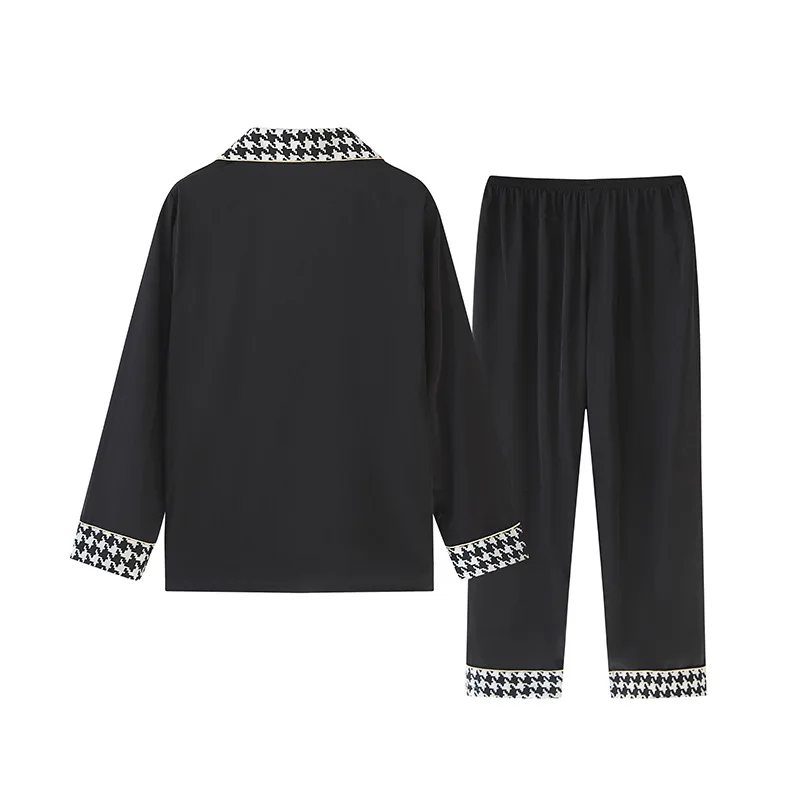 Long Sleeve Pajamas Autumn Trousers Suit Fashion Pyjama Set Large Size Nightwear Home Service House Nightdress Costume Outfit