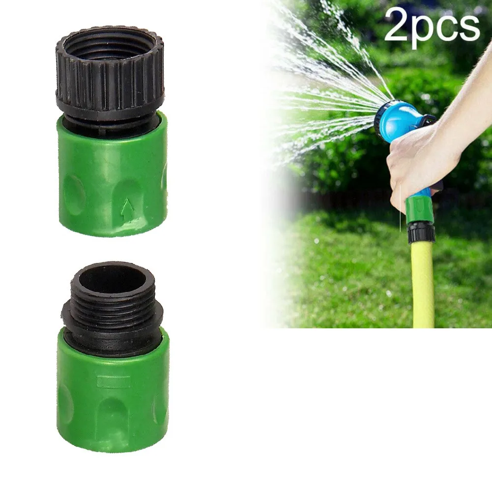

2pcs 3/4\" Garden Hose Connectors Watering Pipe Tap Plastic Connector Adaptor