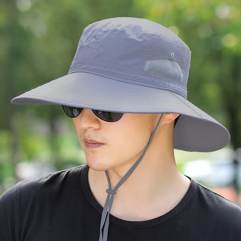 Быстросохнущая рыболовная Кепка летняя УФ Водонепроницаемая круглая Складная
