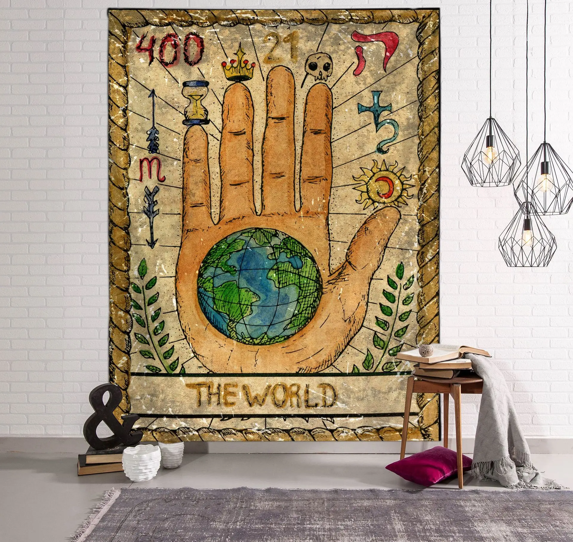 

Astrological Divination Tarot Tapestry Wall Hanging Beach Towel Home Decor Tapestries Living Room Bedroom Couch Blanket