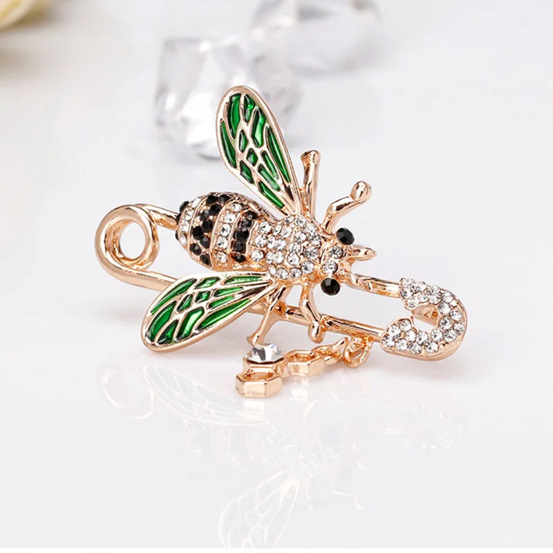 Dream Candy 2019 New Style Rhinestone Bee Brooches for Women Enamel Pins Sweater Accessories Creative Insect Jewelry Fashion | Украшения и