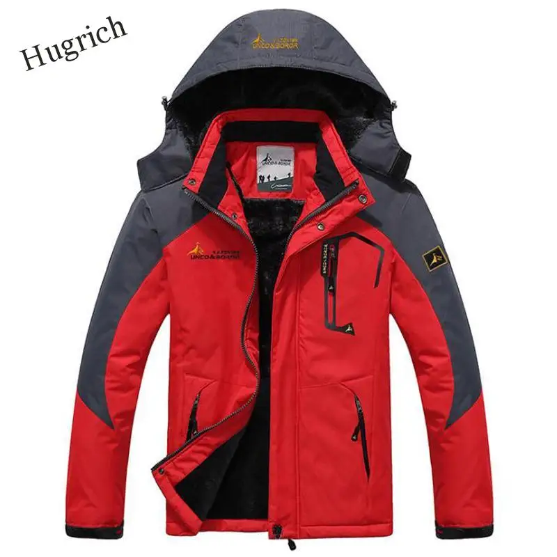 Толстая теплая ветрозащитная Меховая куртка Мужская военная форма с капюшоном